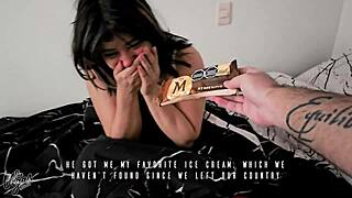 Ice Cream Gift? She Repays with Sloppy Morning Blowjob!