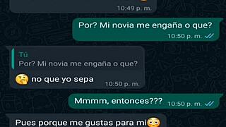 mi amiga en mini short se calienta tanto en whatsapp chat 🔥😏