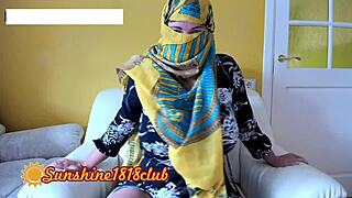 ever seen an arabic hijab milf's massive tits bouncing live on cam like this? 