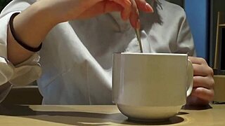 a cute japanese office lady cheats at work starting with flirty glances leading to passionate hidden affair full of moans