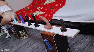 stepsis tests all her dildos on me rough anal dp contest who wins