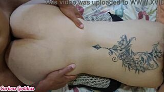 Curious milf goddess fingers hairy pussy before anal pounding