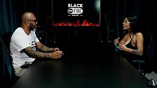 imagine her stripping those sheer red see-throughs to flash huge tits after spilling porn secrets