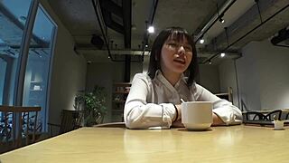 a cute japanese office lady cheats at work starting with flirty glances leading to passionate hidden affair full of moans