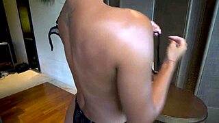 Hot asian co-worker with monster cock tits rides me doggystyle bent over bed then cum on ass cowgirl!