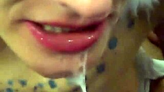 vilja's sloppy pov blowjob has me gagging her on deepthroat with spit & choke