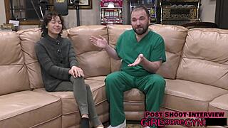 Is Brooklyn Rossi's Petite Shaved Pussy Ready for First Gyno Exam Close-Up?