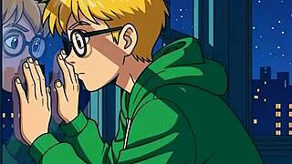 Voyeur ai spies on hot neighbor while jerking off