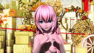 Megurine Luka Nude Mod Big Tits Ass Boobs