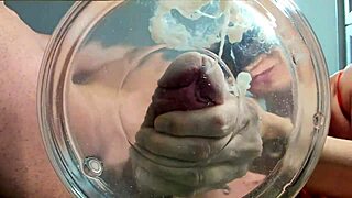 granny gilf squirts slowmo cumshot in water with muscular friend closeup