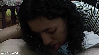 Jade blows husband hard for neighbor sex permission