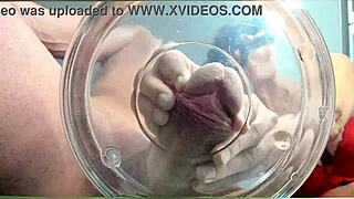 granny gilf squirts slowmo cumshot in water with muscular friend closeup