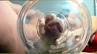 granny gilf squirts slowmo cumshot in water with muscular friend closeup