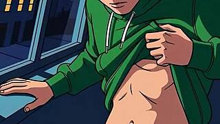 Voyeur ai spies on hot neighbor while jerking off