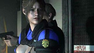 BUSTY COP CLAIRE REDFIELD ARRESTS WITH MONSTER TITS!