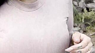 hey you wanna see this amateur natural tits out in argentina open air?