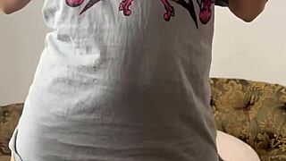 omg cute maiskii teen fingers shaved pussy then rides dildo to wet orgasm