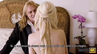 Daddy4K: Cunning Man Seduces Son's Cute Bride Before Wedding