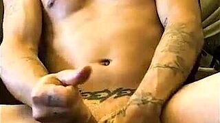 Tattooed Southern Stud Strokes Huge Cock
