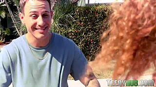 Daddy Pounds Eli Luxx's Braces in Doggystyle Cowgirl Ride