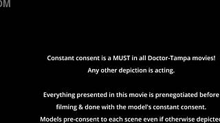 dr tampa gives student intern donna leigh her first clinical exam