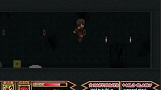 blue-skinned monster haunts forest horror house depths