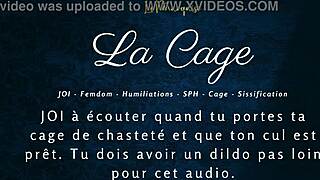 la cage delivers femdom control with caged denial and anal tease instructions