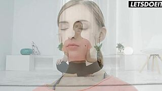 Petite yoga teen oxana chic spreads for sensual pussy licking and passionate pounding