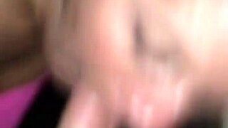 mature blonde drops to knees for young cock in public spot