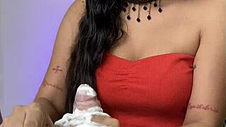 shaved cheating stepmom massages fat cock then rides it hard parody roleplay