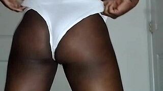 First Time Masturbating in White Underwear Spreading Ass for Anal Play Since August
