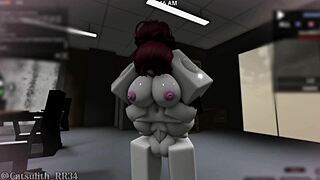 roblox girl sneaks office for playful rough encounter with fan