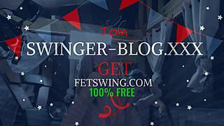 Fetswing Diaries S6E4: Naughty AJ Moon's Kinky Wife Rides Huge Balls Chris Doggy, Squirts In Wild Swingers Massage