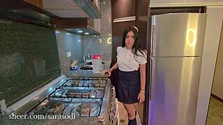 Stepsister In Student Uniform Gets Fucked Hard By Me On Camera