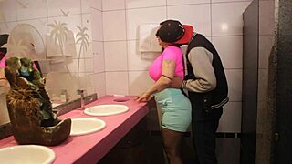 Sneaky Party Bathroom Voyeur Milf Takes Big Cock Creampie Thrusts