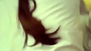 wet asian twink rides bareback cock while watching porn and cums hard