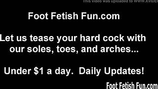 our perfect feet demand your tongue worship and footjob submission