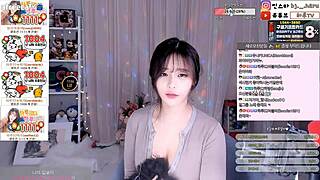 cute korean girl dances sexy with the guys