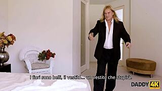 Daddy4K: Cunning Man Seduces Son's Cute Bride Before Wedding