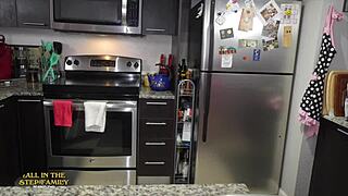 Auntie Melons drags you to nude beach for big tits cougar ride melony melons