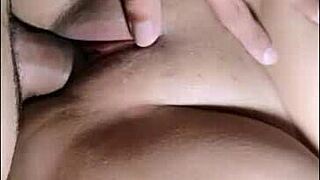 juicy latina's tight pussy stretched wide by massive cock for cum