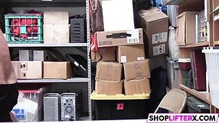 mum watches her thieving teen get monster cock drilled at work