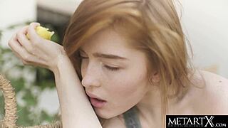 natural redhead fingers tight juicy pussy close