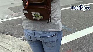 florida girls soak jeans desperate for wet panty pee release