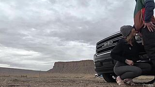 Wife Delivers Roadside Blowjob for Passing Strangers