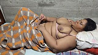 futanari stepmom gets huge cock creampie and squirts big load