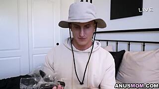 audrey madison eagerly tests stepson's buttplug gifts in taboo play session