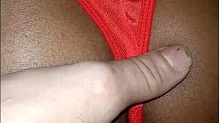 fiery latina cums hard fingering pussy on sofa.
