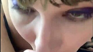 Sexy Milf Girlfriend Moans Loud Sucking Friend's Monster Cock Sloppy Deepthroat Closeup