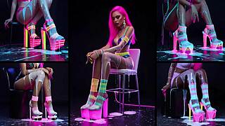 hot redheads in heels beg for cum facials feet covered dripping